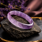 Lilac Purple Gemstone Bangle Bracelet
