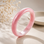 Blush Pink Gemstone Bangle Bracelet
