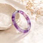 Transparent Lavender Gemstone Bangle Bracelet